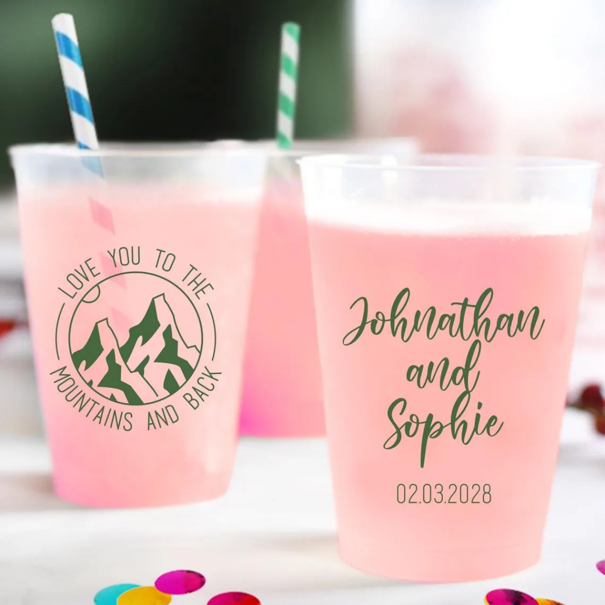 Plastic Cup 50Pcs - 10/50 Love You To The Mountains