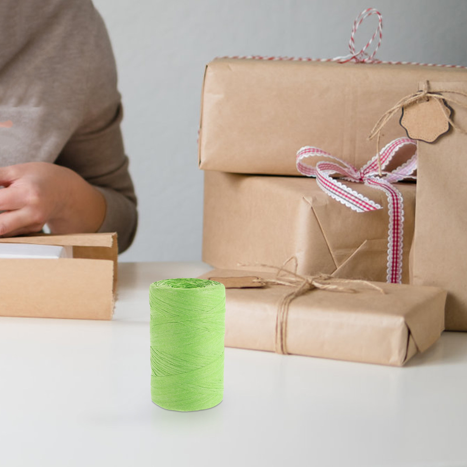 Colored Raffia Paper String Fl - Papercraft Supply Ribbon ulasan dan harga