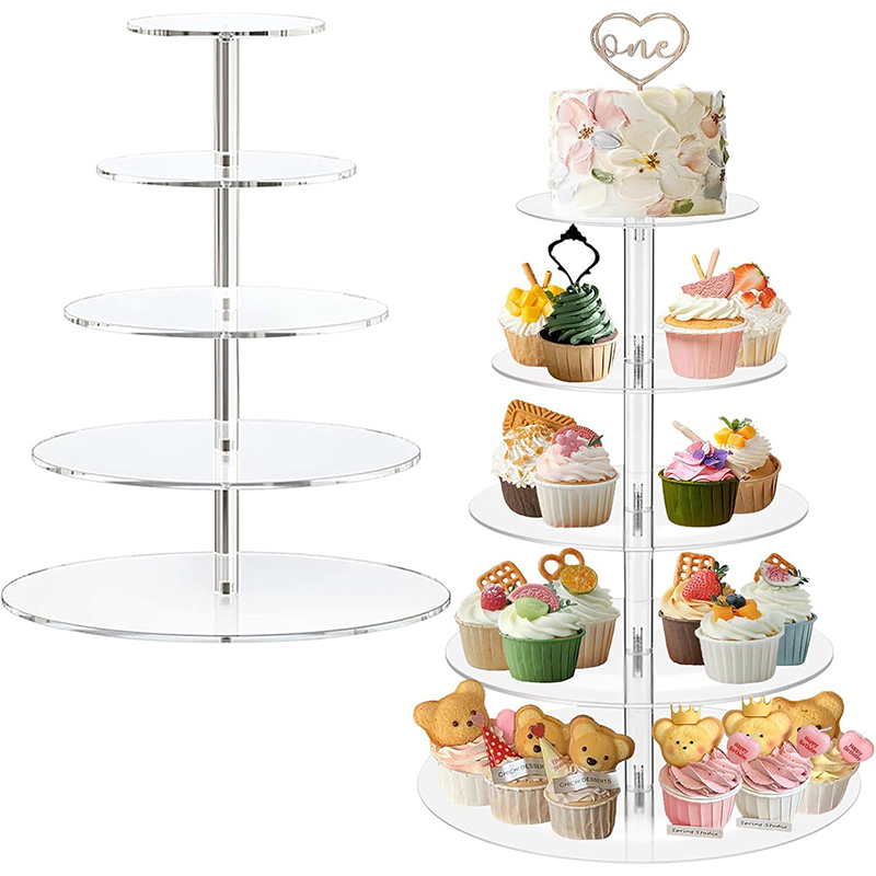 1 Pc 3/4/5 Tier Acrylic Round  - Cupcake Stand Tier ulasan dan harga