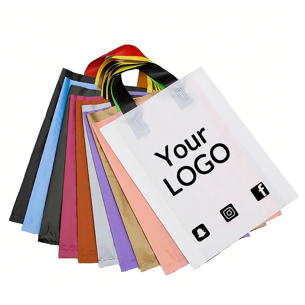 50pcs Colorful Plastic Shoppin - Event Party Shop ulasan dan harga