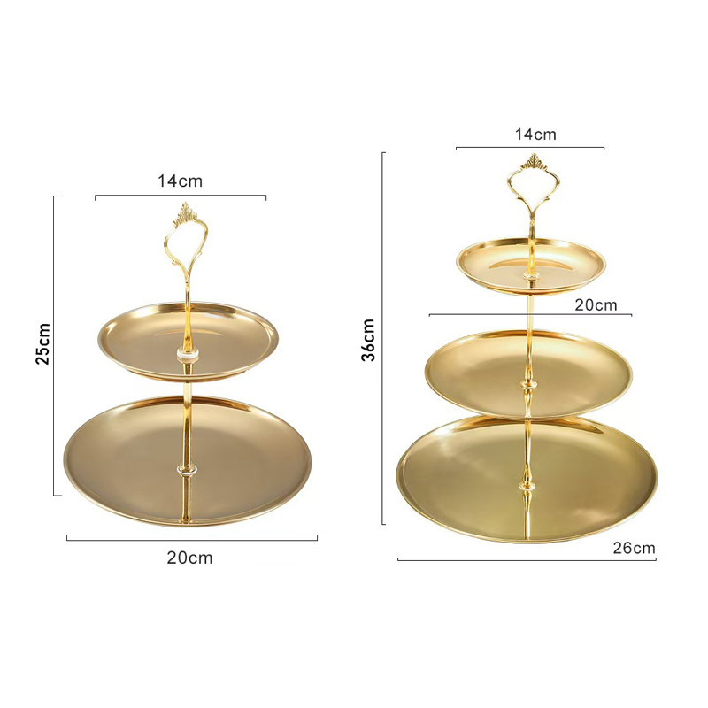 Gold Silver 2/3-Tier Cake Stan - Cupcake Stand Tier ulasan dan harga
