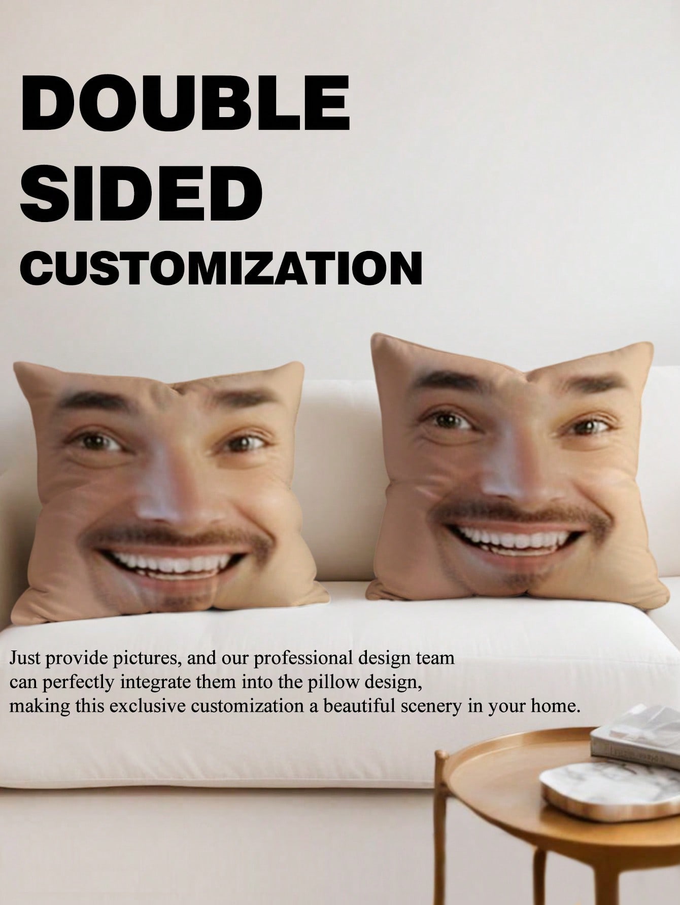 1pc Custom Face Square Pillow  - Eve Party ulasan dan harga