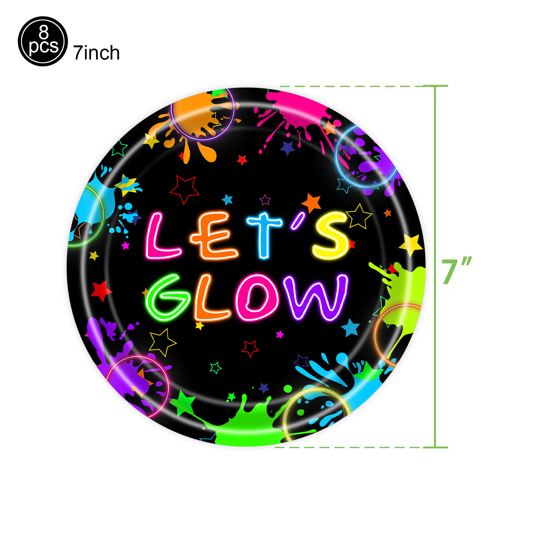 Neon Party Supplies Let Glow P - Let'S Party Event Supply ulasan dan harga