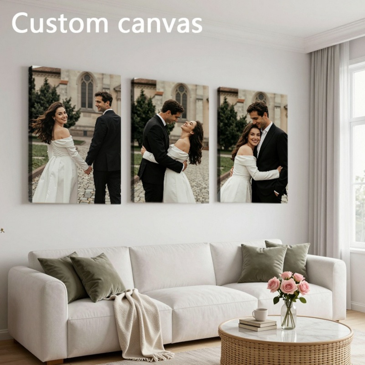 Set of 3 Custom Photo Canvas P - Eve Party ulasan dan harga