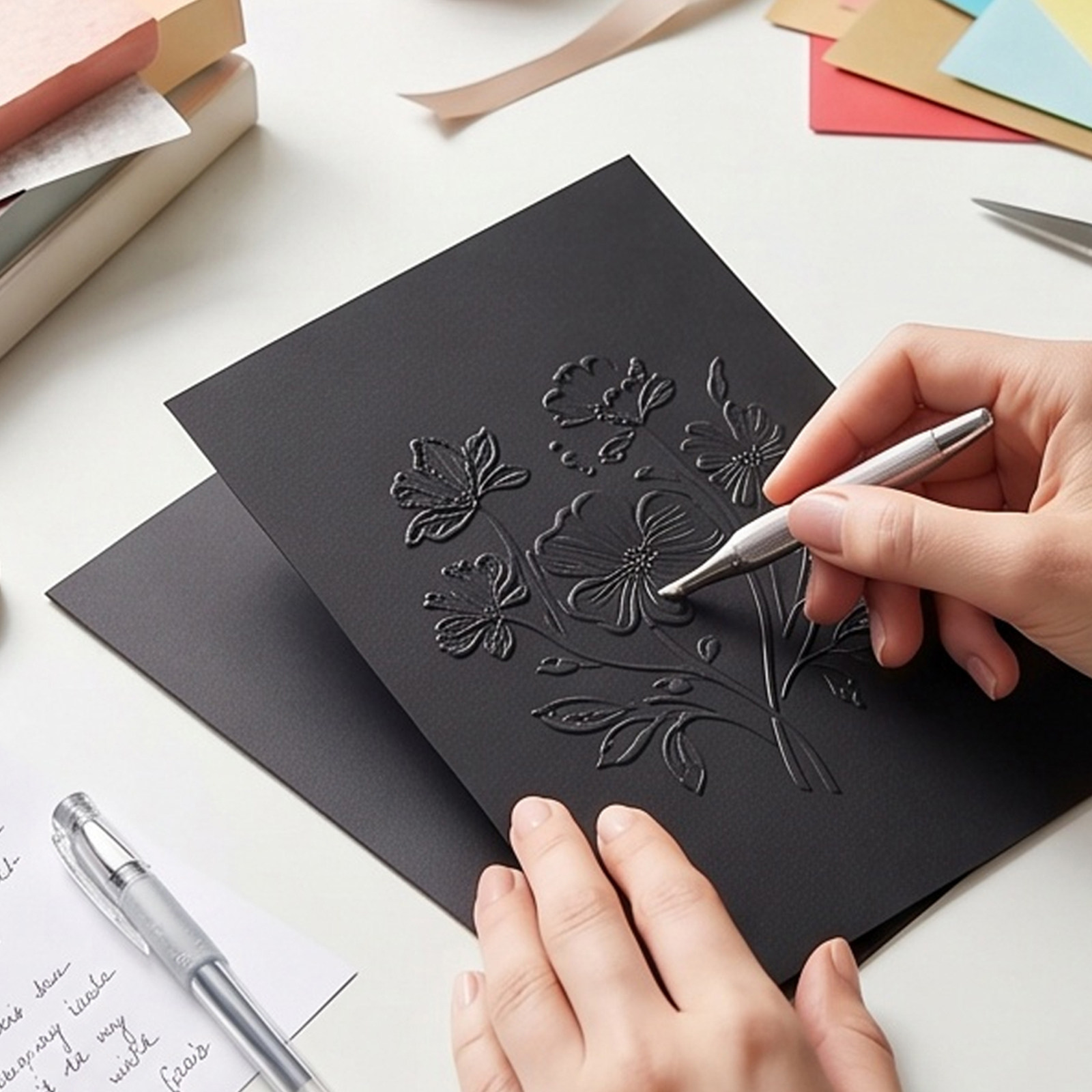 60Pcs Black Cardstock Scrapboo - Papercraft Supply Invitation ulasan dan harga