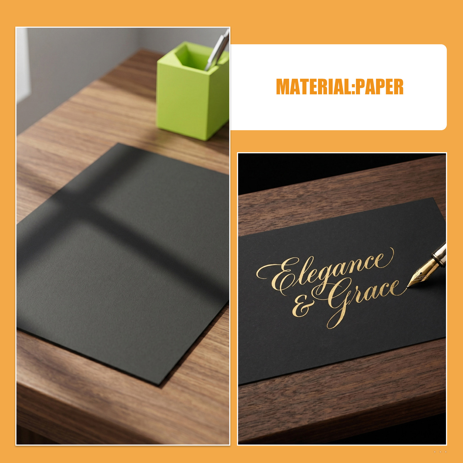 60Pcs Black Cardstock Scrapboo - Papercraft Supply Invitation ulasan dan harga