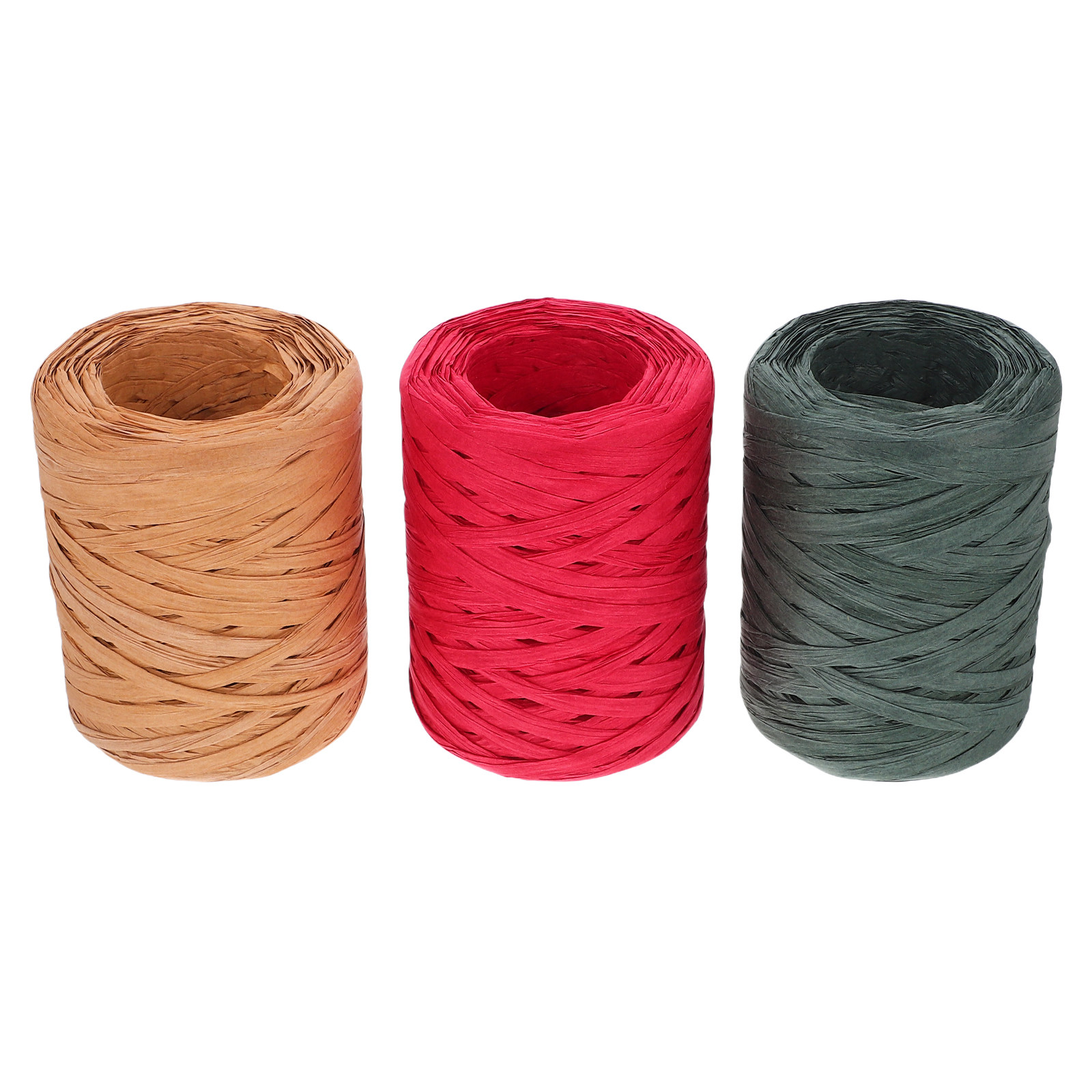 3 Rolls Rustic Raffia Paper Ri - Papercraft Supply Ribbon ulasan dan harga