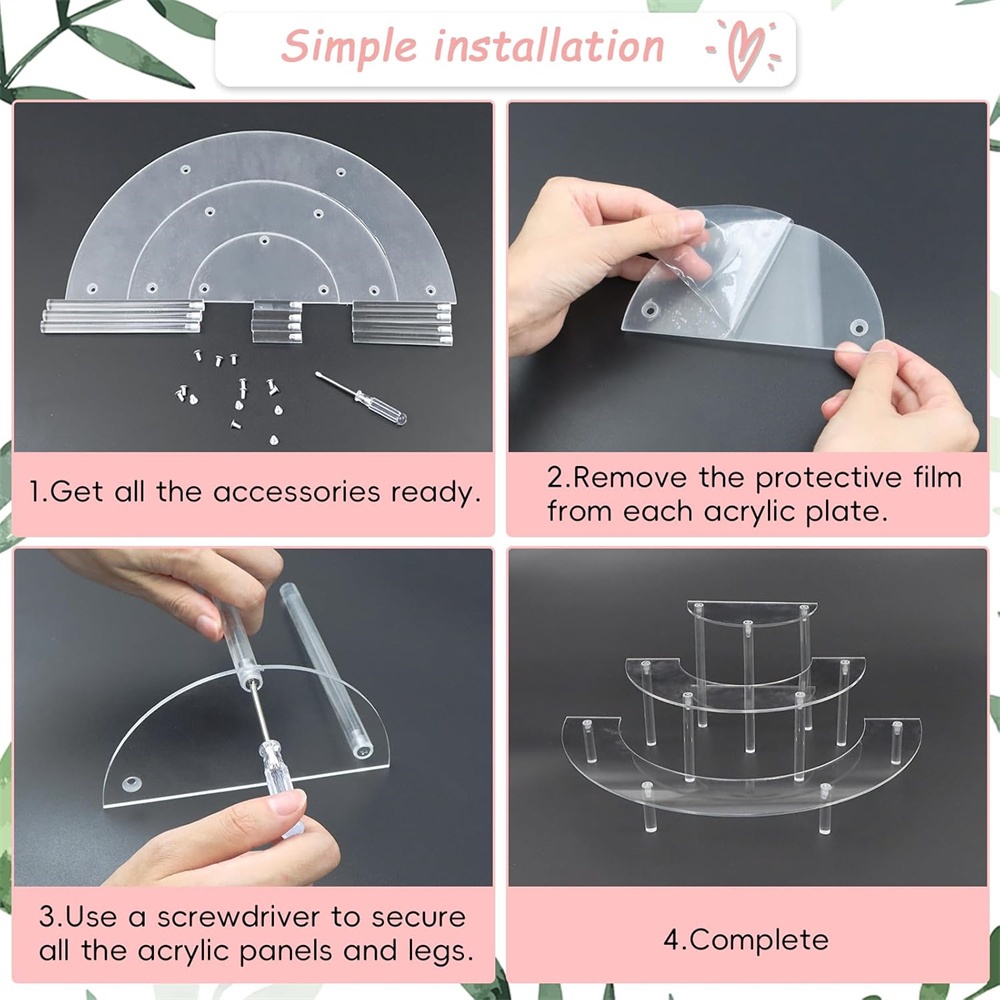 1/2pack Acrylic Display Riser  - Cupcake Stand Tier ulasan dan harga