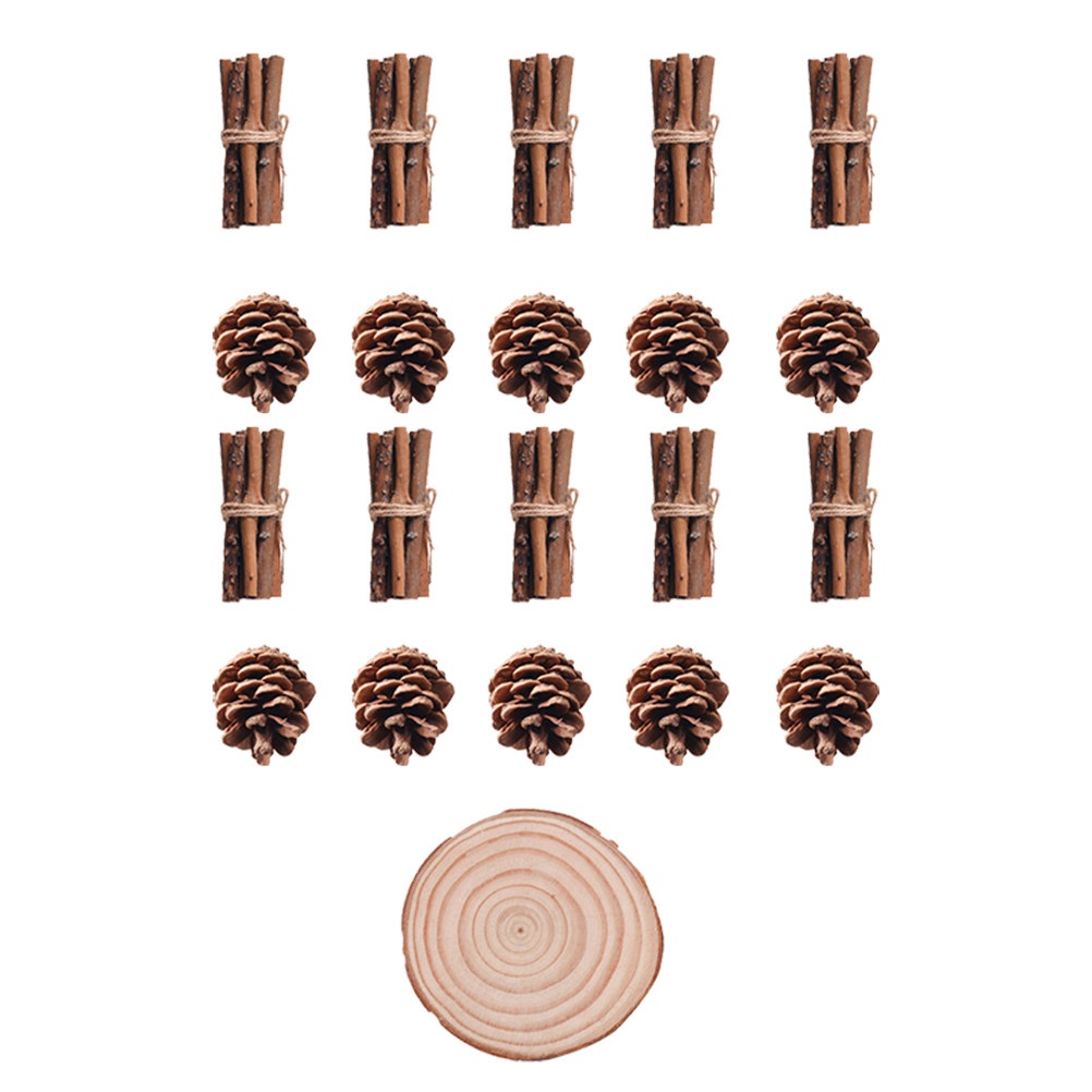 21Pcs Natural Pine Cones and W - Centerpiece Stick ulasan dan harga