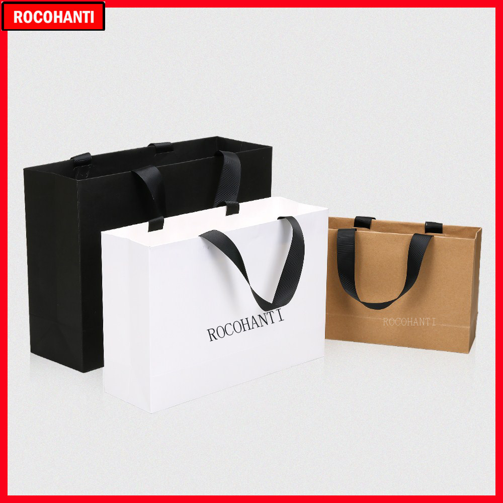 50pcs Custom Logo Paper Shoppi - Event Party Shop ulasan dan harga