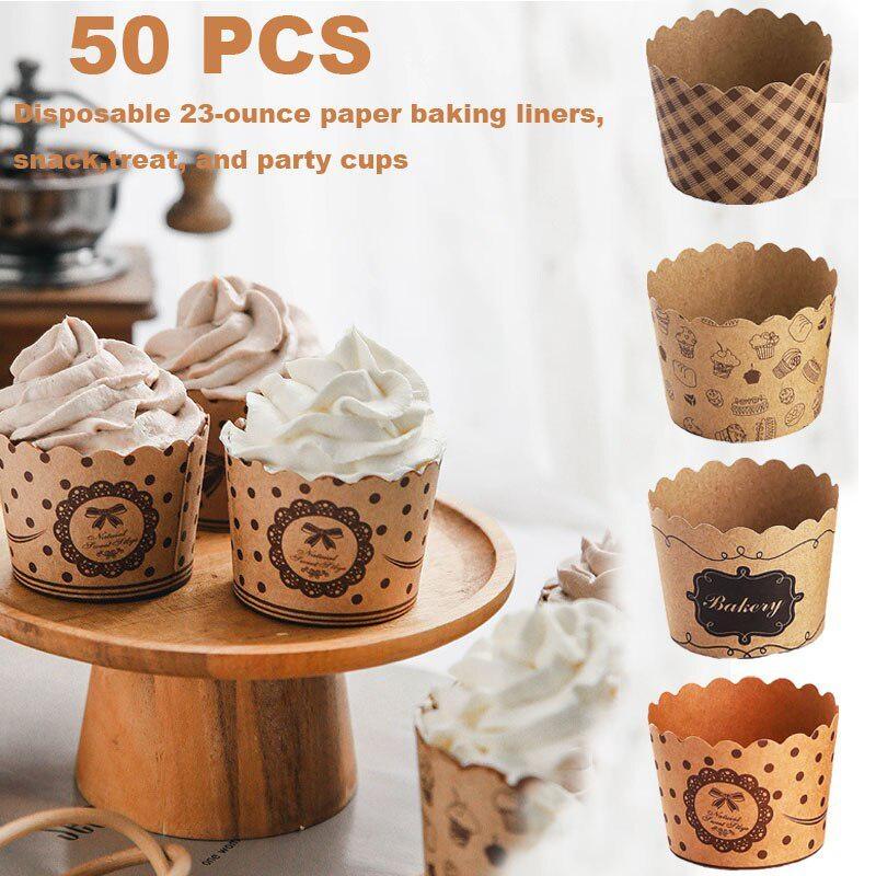 50Pcs/Pack Cupcake Paper Cups  - Plastic Cup 50Pcs ulasan dan harga