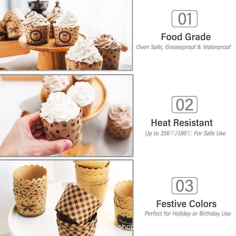 50Pcs/Pack Cupcake Paper Cups  - Plastic Cup 50Pcs ulasan dan harga