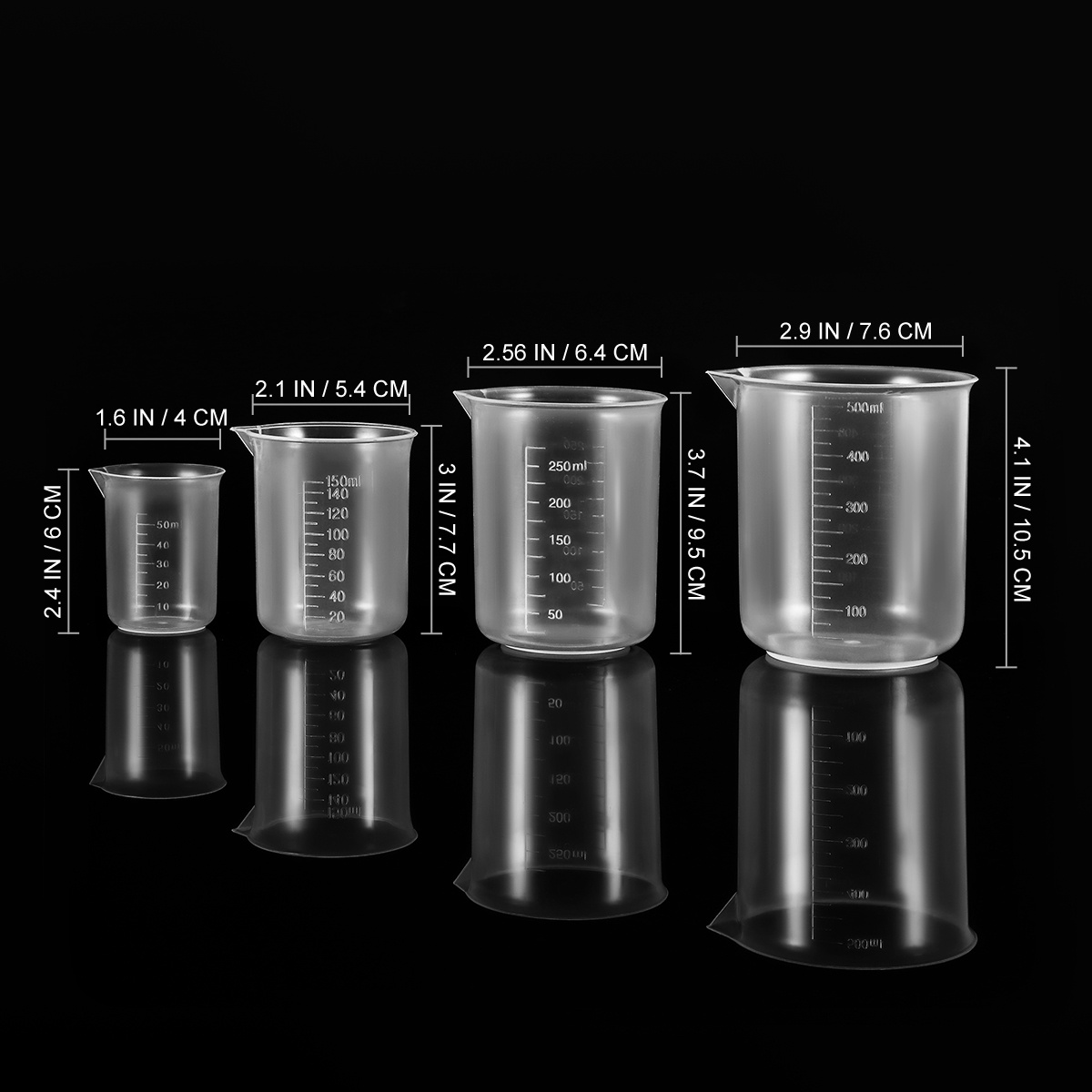 4pcs 50Ml 150Ml 250Ml 500Ml Pl - Plastic Cup 50Pcs ulasan dan harga