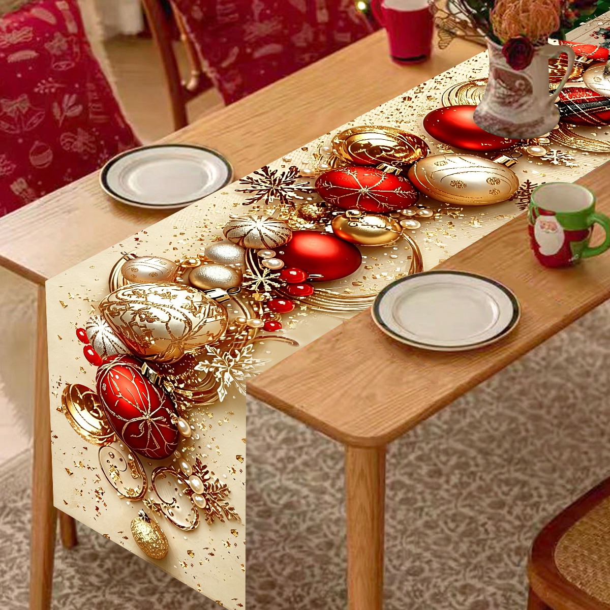 Retro Christmas Table Runner X - Eve Party ulasan dan harga