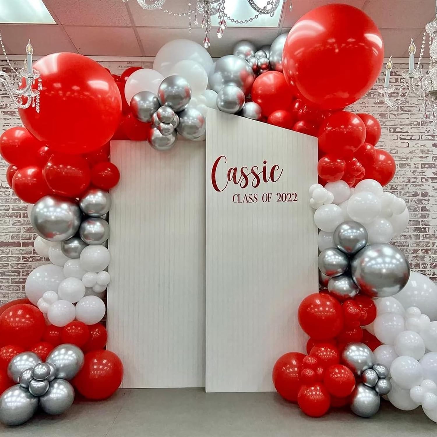 100Pcs Red and White Balloon G - Balloon Arch Kit ulasan dan harga