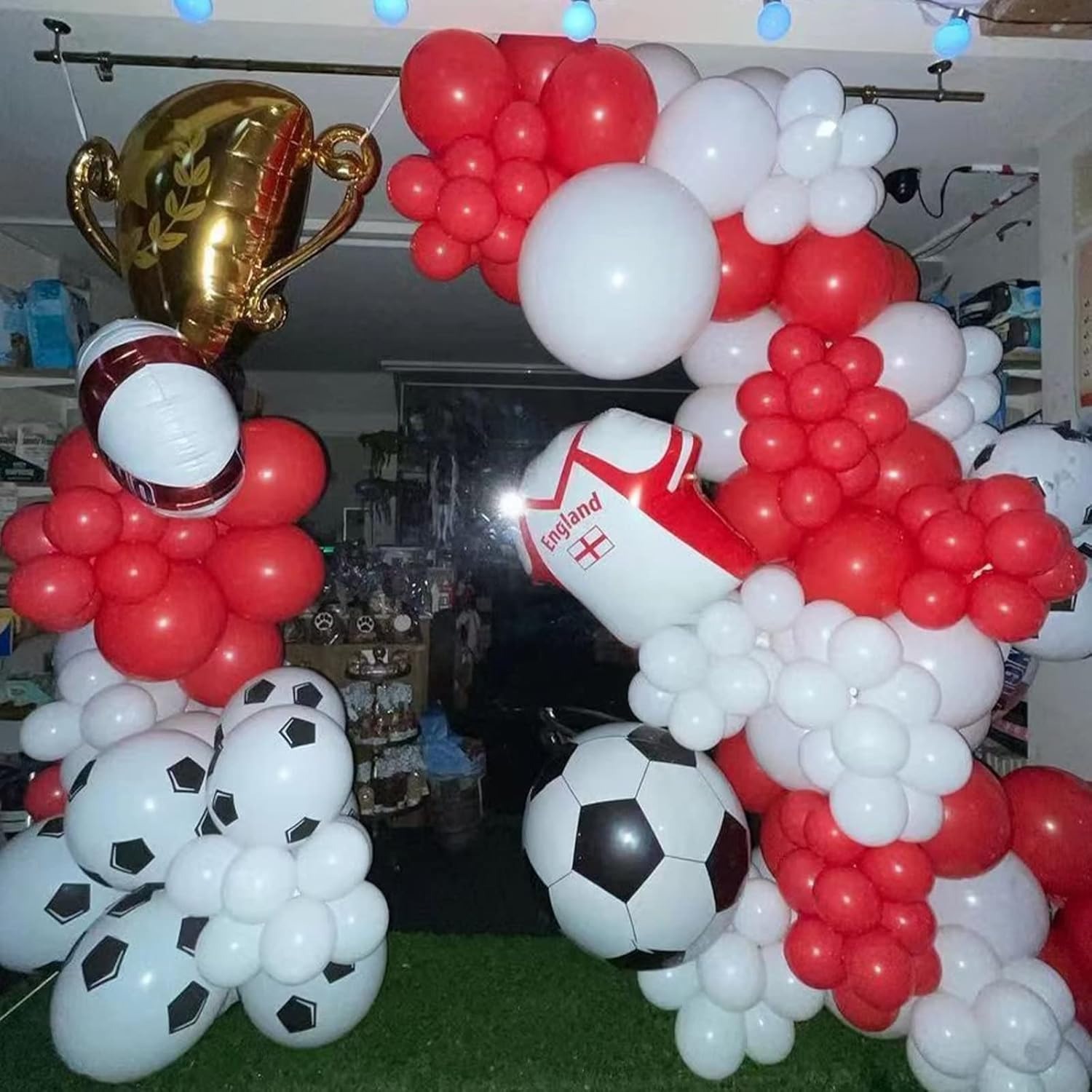 100Pcs Red and White Balloon G - Balloon Arch Kit ulasan dan harga