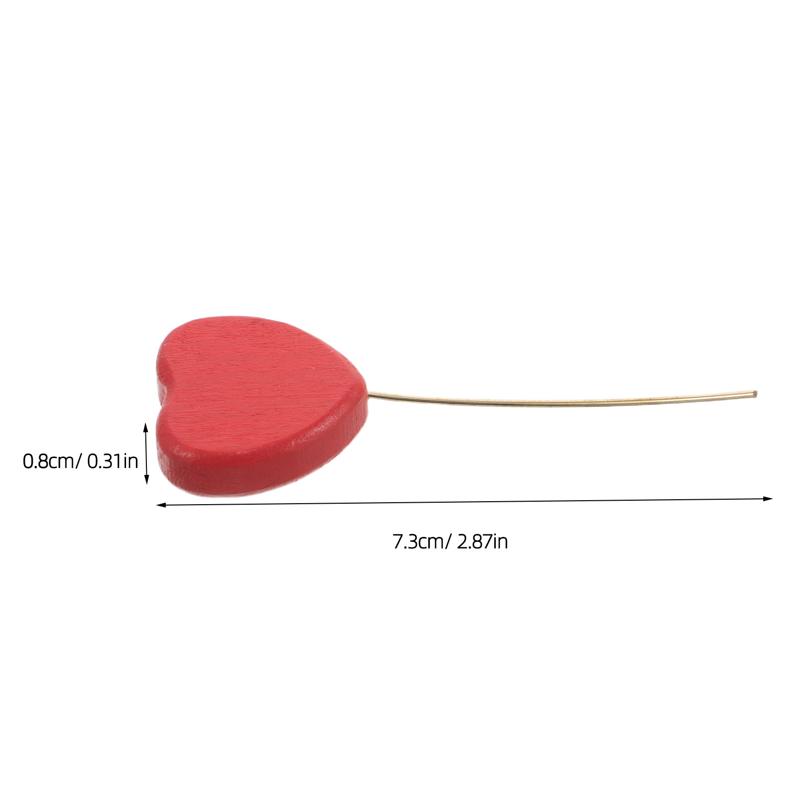 6Pcs Wooden Heart Picks Heart  - Centerpiece Stick ulasan dan harga
