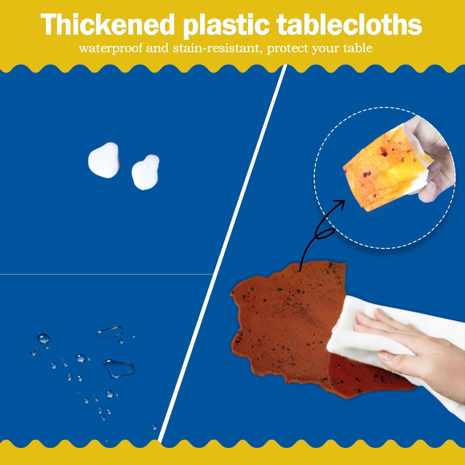 Royal Blue 6 Pack Plastic Tabl - Table Cloth Disposable ulasan dan harga