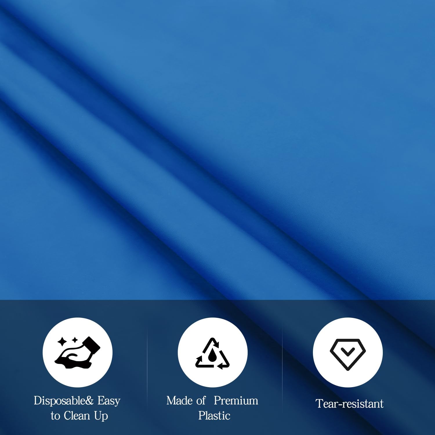 Royal Blue 6 Pack Plastic Tabl - Table Cloth Disposable ulasan dan harga