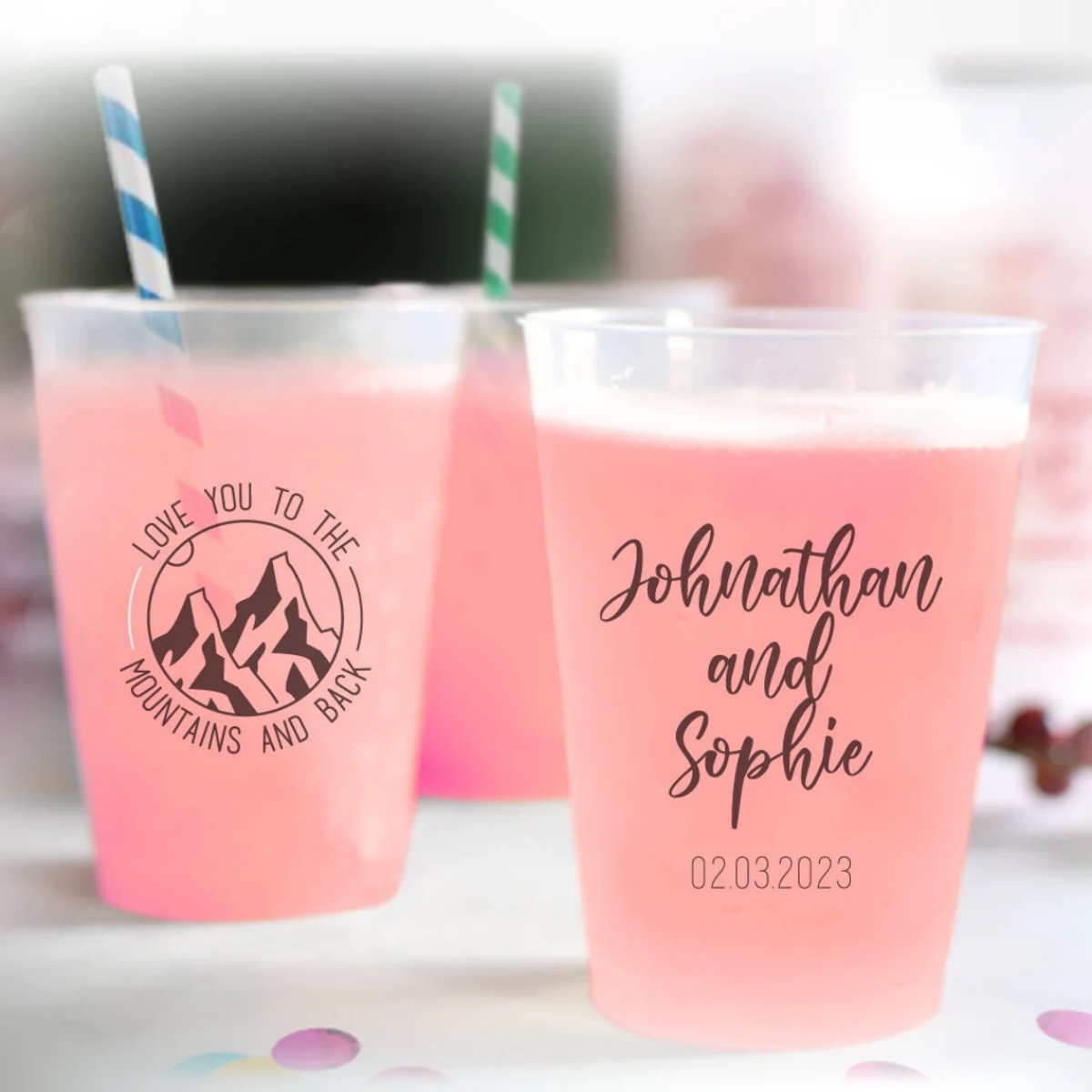 10/50 Love You To The Mountain - Plastic Cup 50Pcs ulasan dan harga