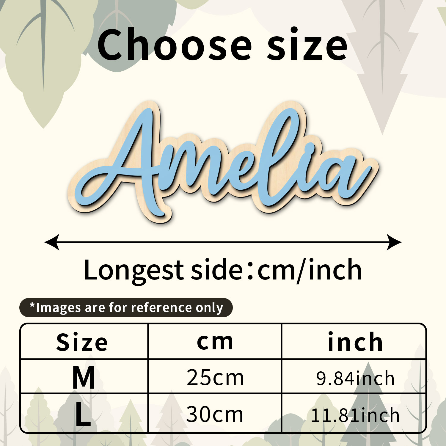 1pc Customized Wooden Name Dec - Eve Party ulasan dan harga